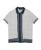 Textured short sleeve polo shirt